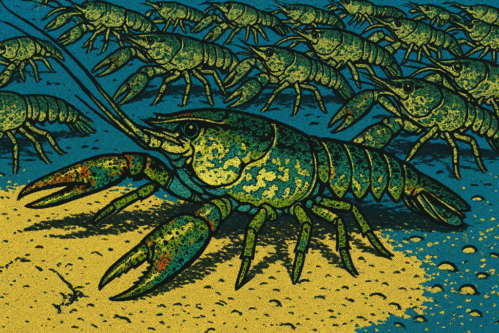 ミステリークレイフィッシュの群れ