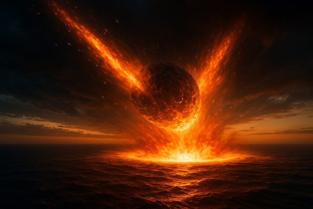 地球に衝突する小惑星